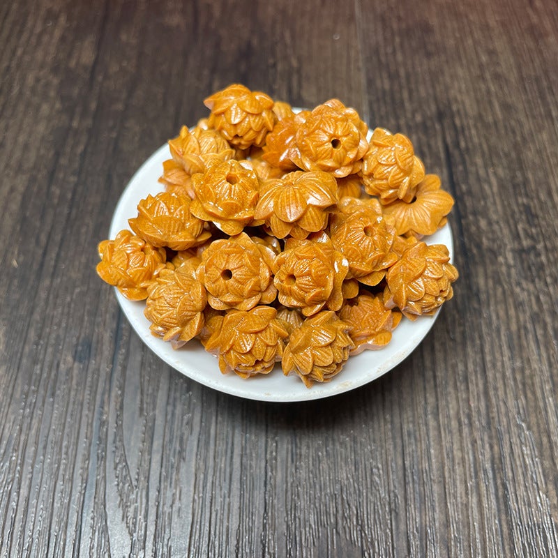 Sandalwood Barbie Carving Beads DIY Accessories 60 lotus style 
