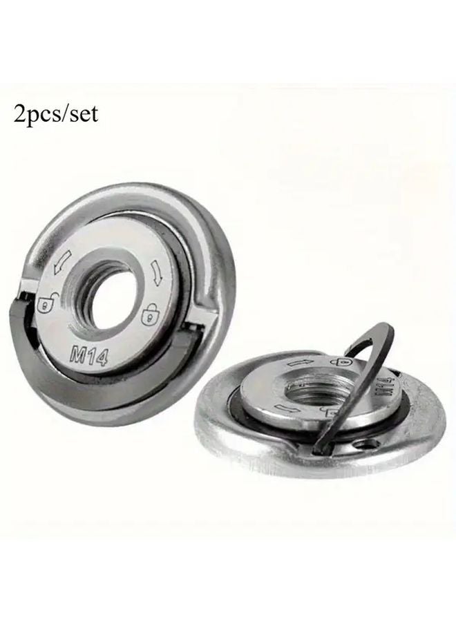 2pcs M10 M14 5 8 11 Thread Quick Release Flange Nut For Angle Grinder Metal Clamping Flange - Image 2
