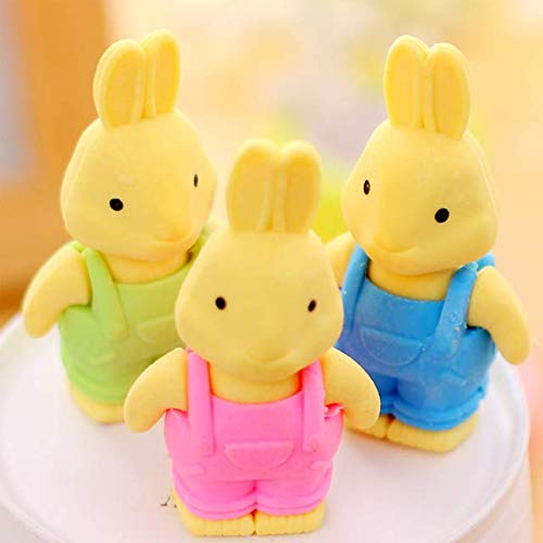 COI 3D Cute Rabbit Eraser Set of Three for Kids - Image 1