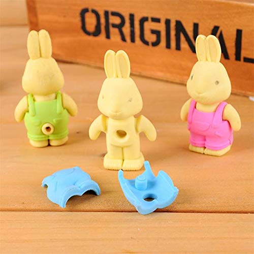 COI 3D Cute Rabbit Eraser Set of Three for Kids - Image 2
