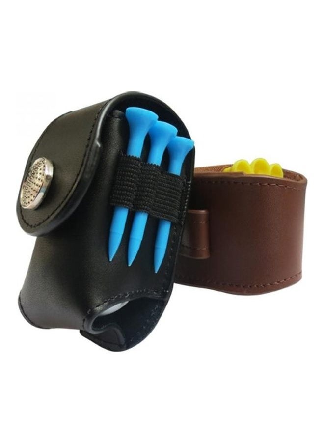 NIBEMINENT - Leather Golf Ball Holder Waist Pouch Bag - Image 1