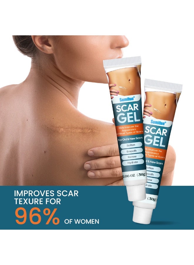 سوميفون جل تفتيح الندبات، كريم تفتيح الندبات، كريم حروق البشرة، كريم للعناية بالبشرة، عبوة واحدة - Image 2