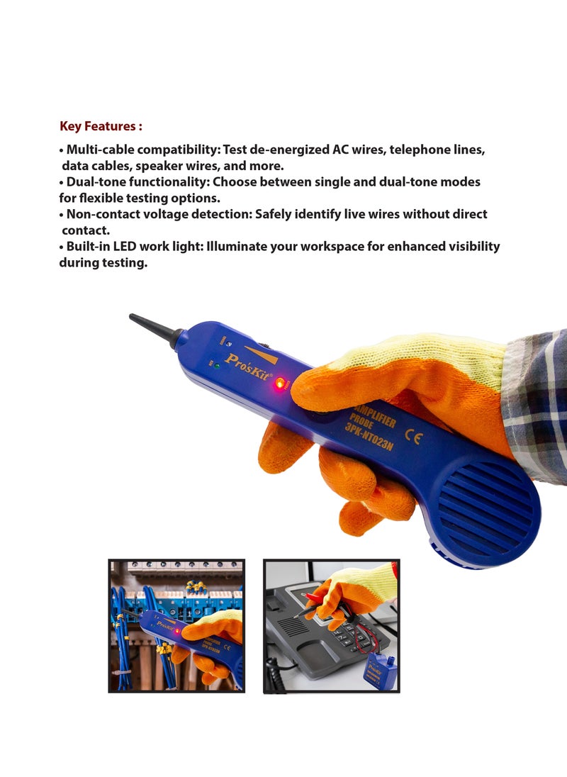 Proskit - Proskit Tone Probe Test - Advanced Signal Detection and Cable Tracing Tool - Professional Electronic Diagnostic Equipment - Image 1