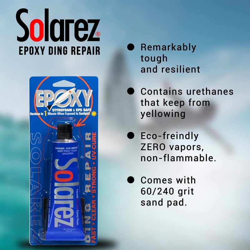 Solarez UV Cure Epoxy Ding Resin - SUP Paddleboard & Surfboard Repair Kit - Image 4