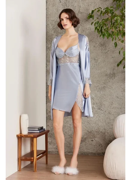 بيير كاردان 6000 Women's Lace Satin Set of 6-Mist