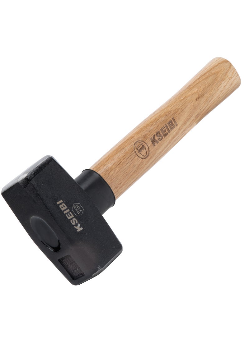 KSEIBI Club Hammer 1500g – Heavy-Duty Hardened Steel Head, Durable Wooden Handle, Professional-Grade Sledge Mallet for Construction, Demolition, and DIY Projects  - Image 1