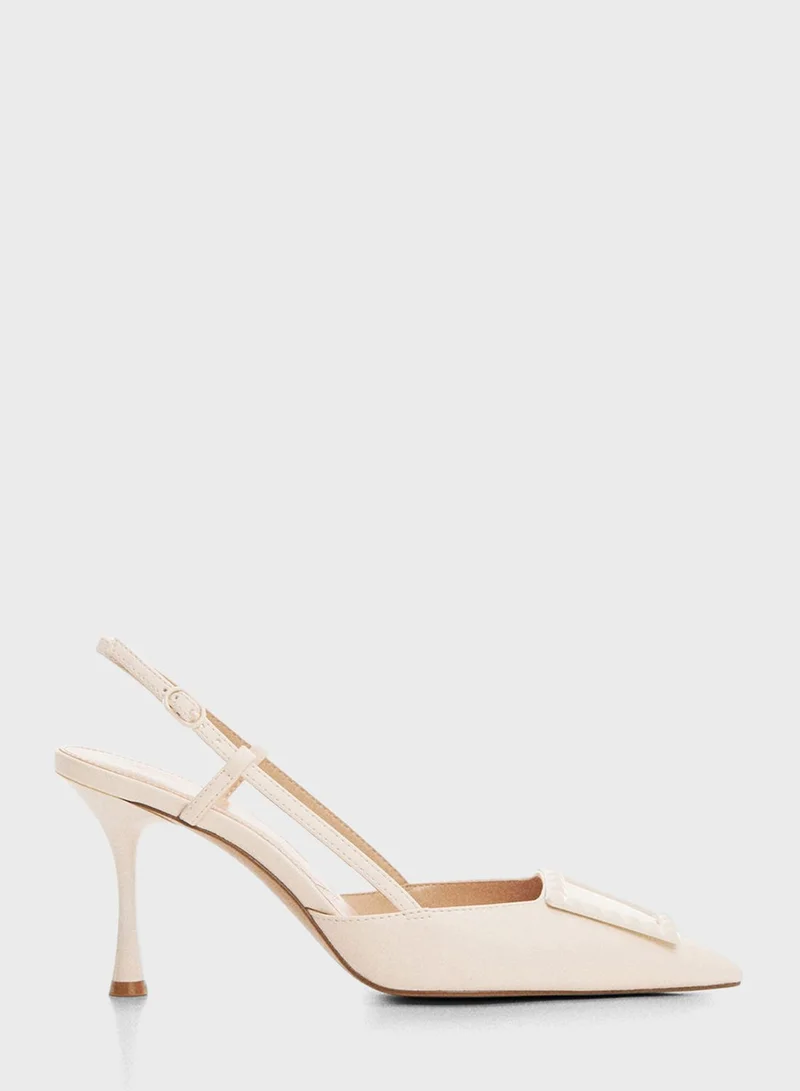 MANGO Tone Close Toe High Heel Pumps