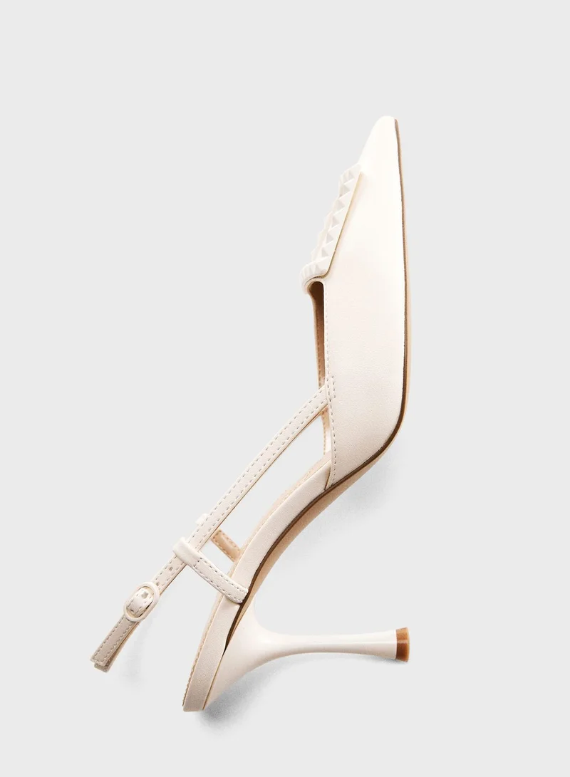 MANGO Tone Close Toe High Heel Pumps