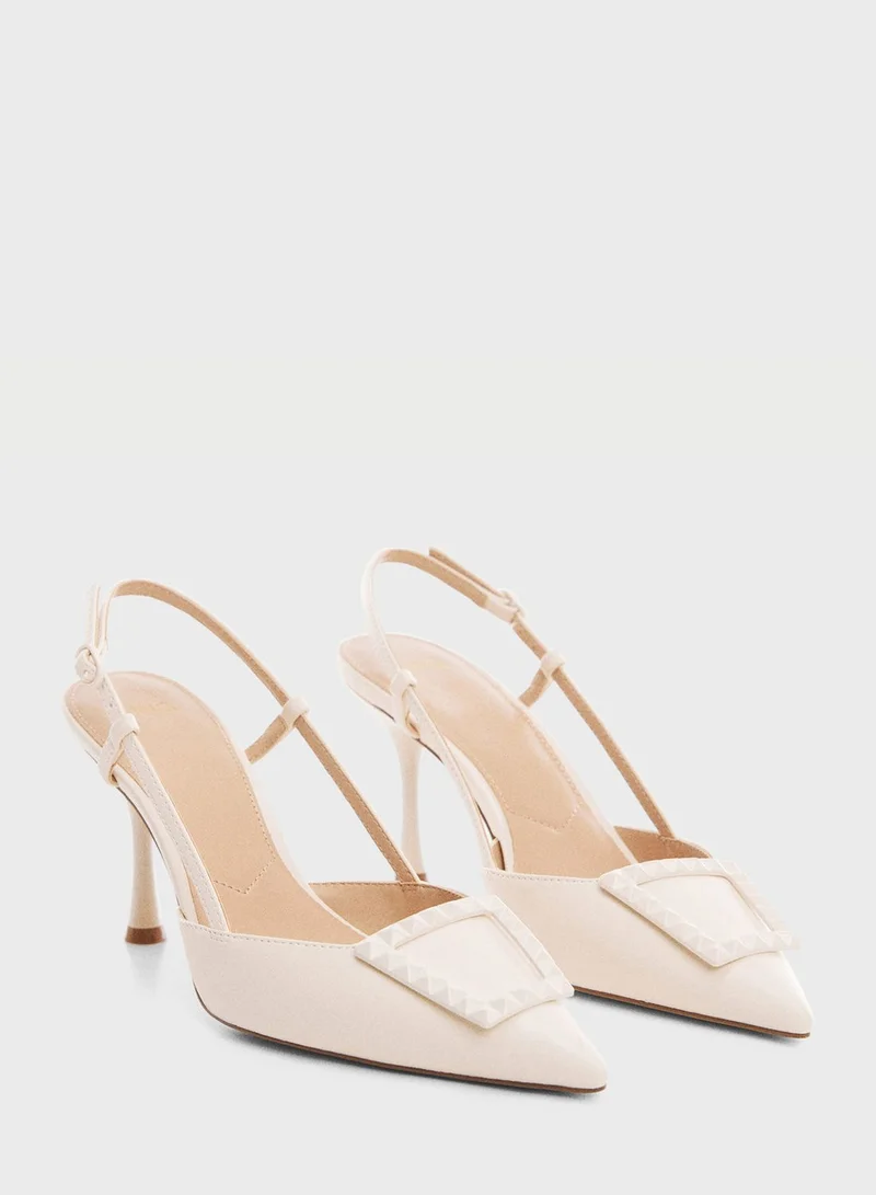 MANGO Tone Close Toe High Heel Pumps