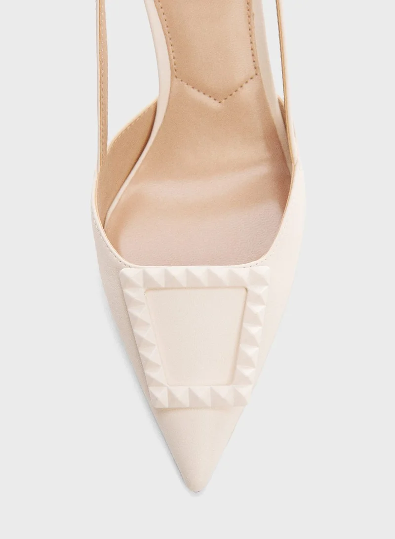 MANGO Tone Close Toe High Heel Pumps