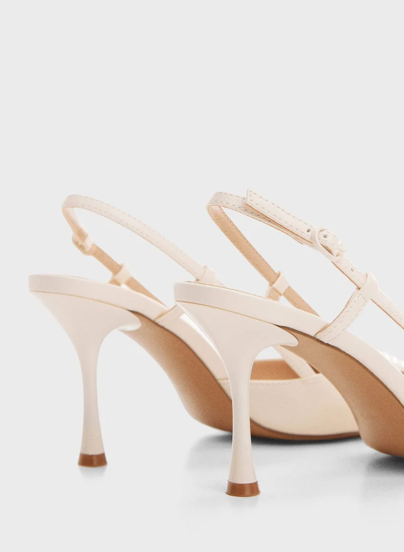 MANGO Tone Close Toe High Heel Pumps