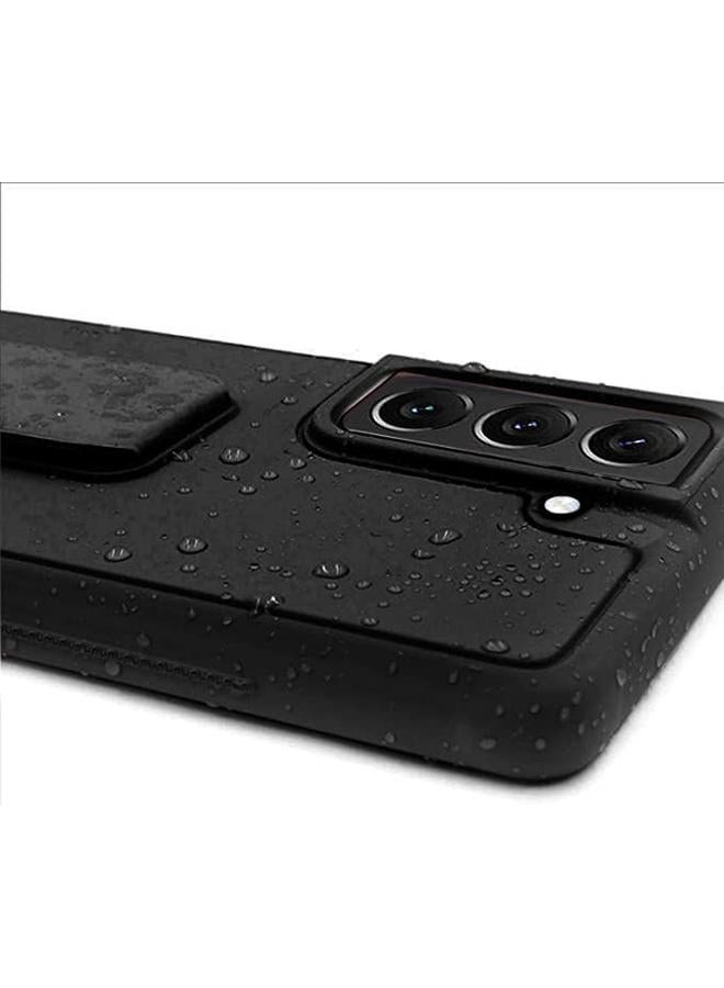 اس-توب حافظة حماية من الجلد الصناعي والسيليكون S Top مع حزام معصم معزز لهاتف Samsung Galaxy S22 Plus 5G باللون الأسود - Image 2