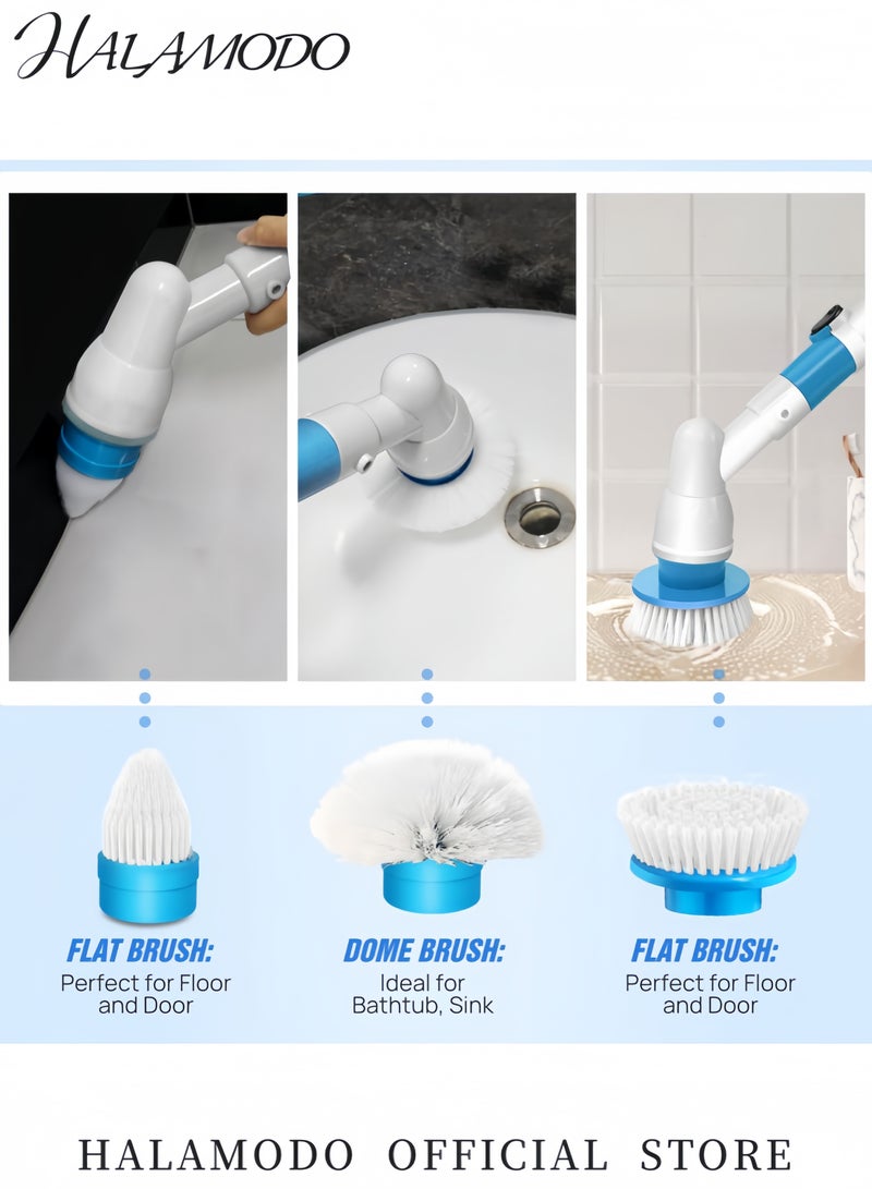 هالامودو ممسحة دوارة (5 قطع) أزرق/أبيض/فضي - Image 4