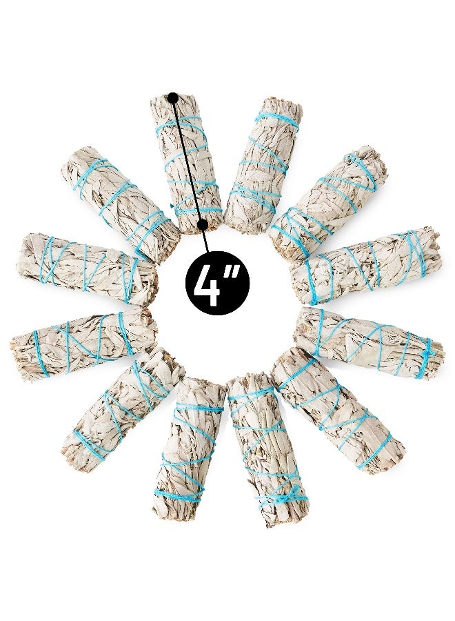 JL Local White Sage Smudge Sticks 4" Inch Smudging Wands 6 Bundles | Smudge Kit White Sage Incense Sticks for Home Cleansing (6 Pack) - Image 3