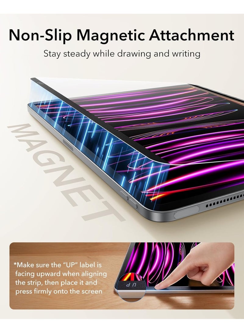 Magnetic paper-touch screen protector, compatible with iPad Pro 11 (2022/2021/2020/2018) and iPad Air 5/4 (2022/2020, 10.9-inch), for writing and drawing as if you were writing on paper, detachable and reusable, matte finish, washable - Image 3