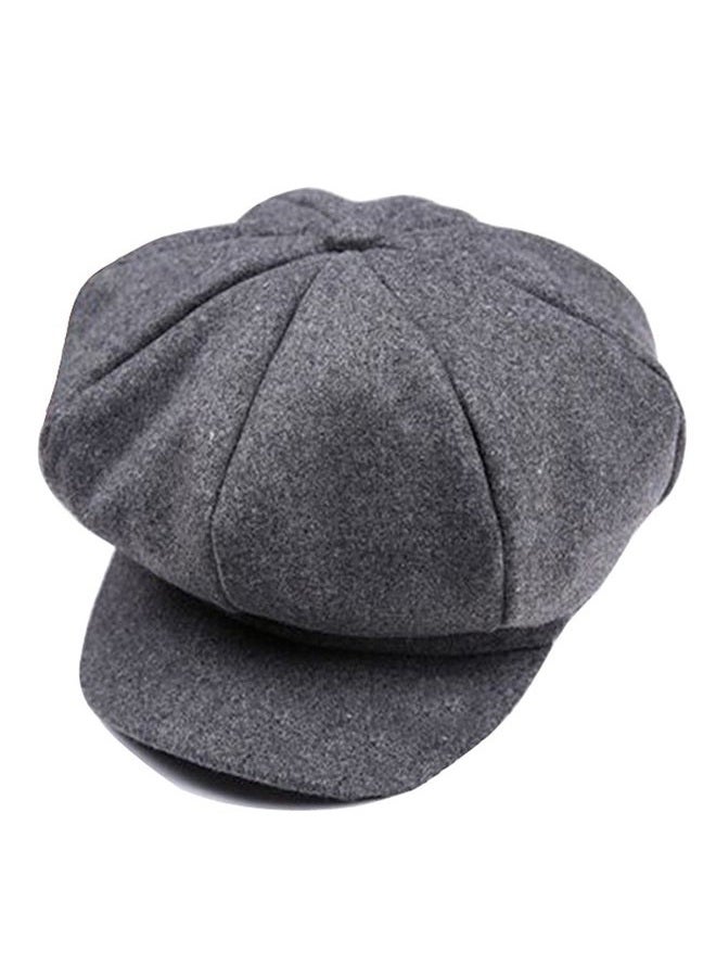 HugeStore Baby Toddlers Newsboy Cap Berets Beanie Hat Cap Peaked Hat Cap for Boys Girls Grey - Image 1