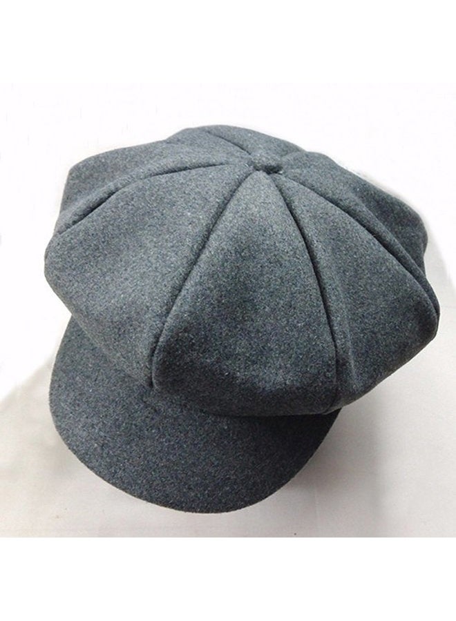 HugeStore Baby Toddlers Newsboy Cap Berets Beanie Hat Cap Peaked Hat Cap for Boys Girls Grey - Image 2