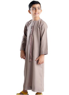 ثوب كندورة للأطفال: احتضن التقاليد مع هذا الزي الإسلامي العربي للأولاد - مثالي للصلاة الإسلامية والملابس الأنيقة. براعة متفوقة للراحة.