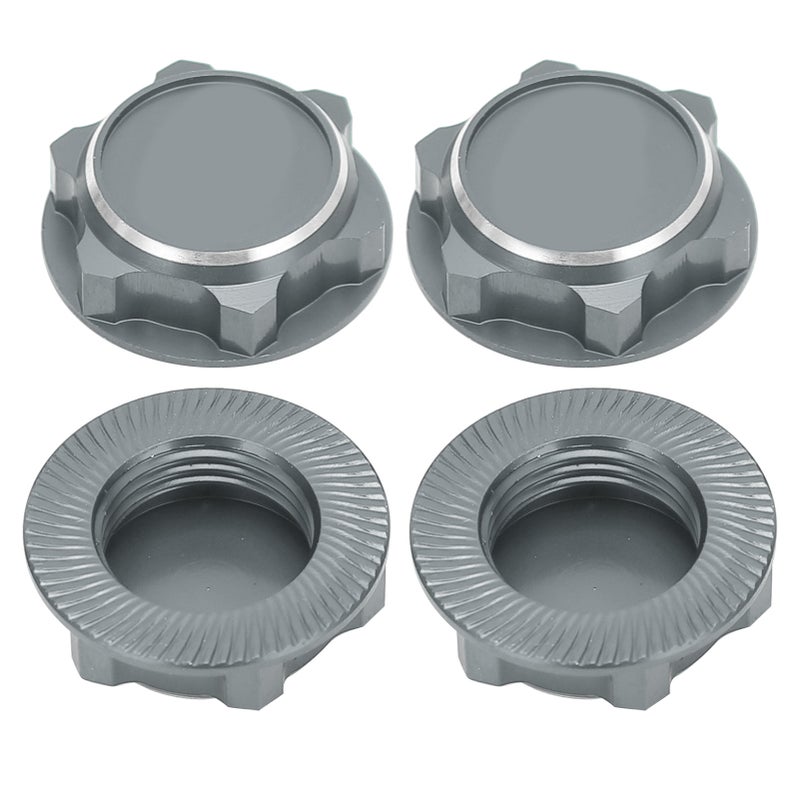 Lightweight Aluminum Alloy Hex Wheel Nuts 17mm Anti Loose Dustproof Hex Nut for 1/8 RC CarTitanium Gray - Image 3