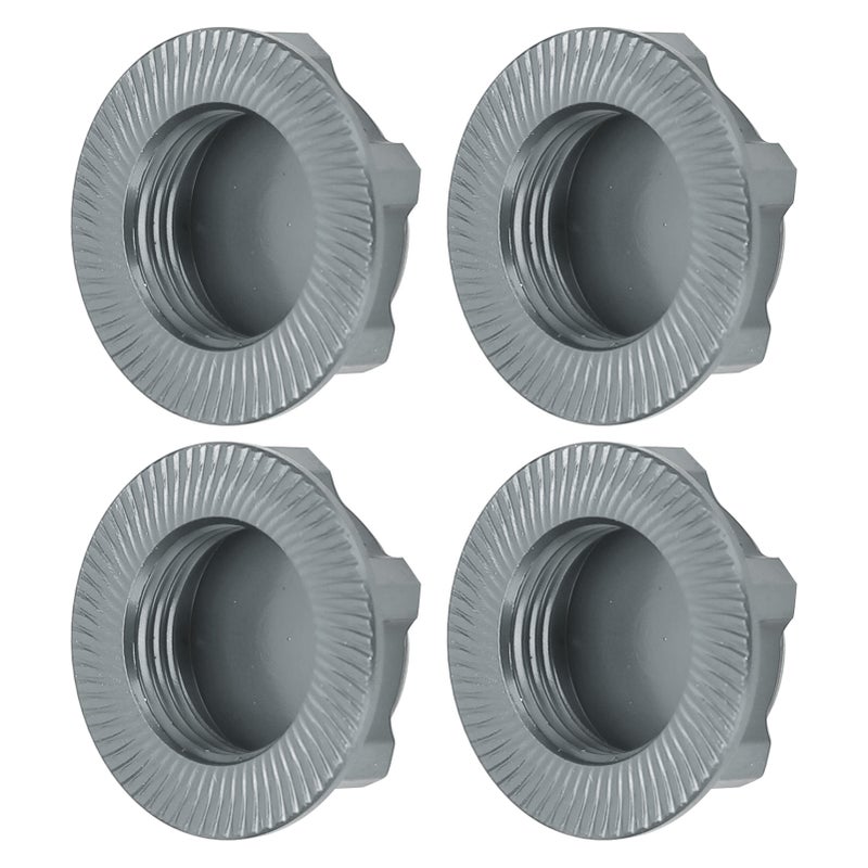 Lightweight Aluminum Alloy Hex Wheel Nuts 17mm Anti Loose Dustproof Hex Nut for 1/8 RC CarTitanium Gray - Image 4