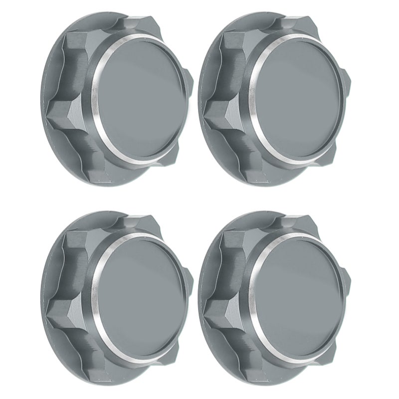 Lightweight Aluminum Alloy Hex Wheel Nuts 17mm Anti Loose Dustproof Hex Nut for 1/8 RC CarTitanium Gray - Image 1