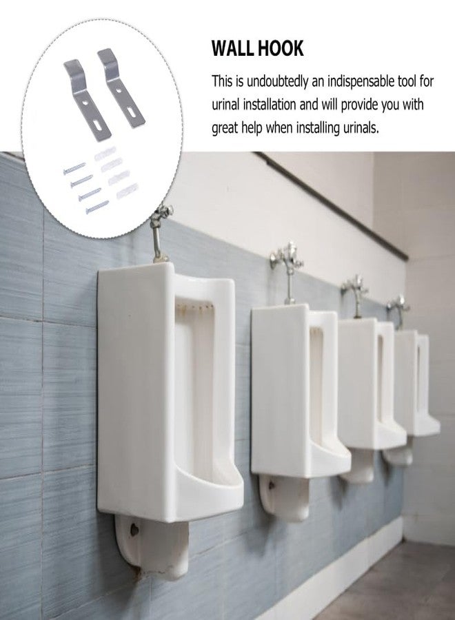 RecDec 2 Pairs Urinals Wall Mount Bracket Stand Hook with Expansion Screws for Men Urinal Washout Male Wash Out Basin Toilet Garage Shed Backyard Bathroom Outdoor - Image 5