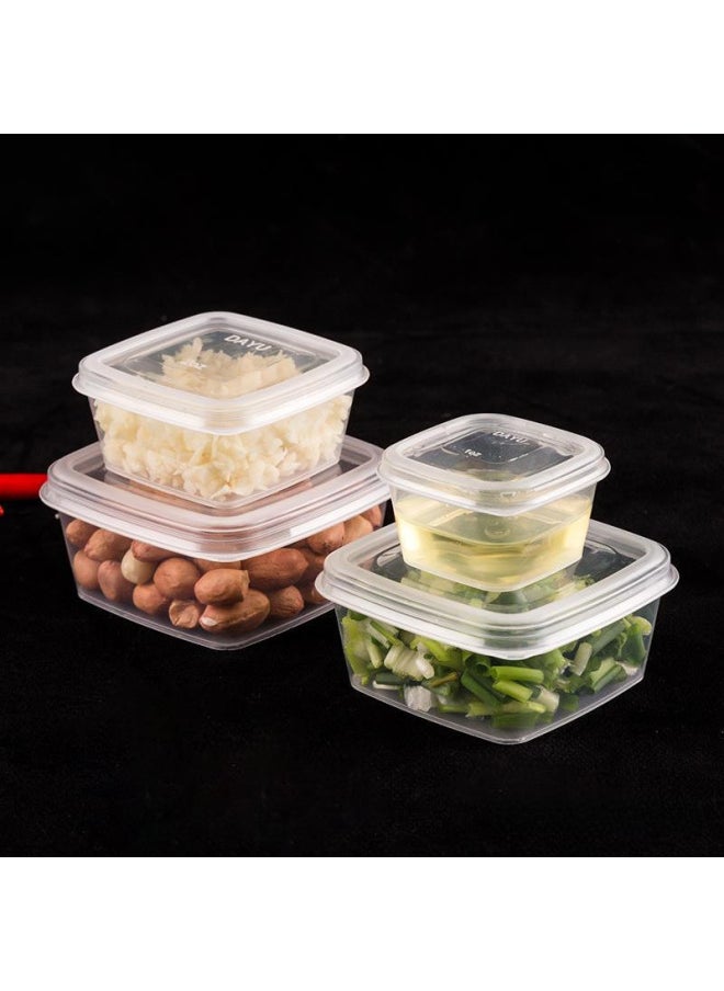 Disposable Sauce Box Conjoined Square Salted Vegetable Box Take-out Packing Mini Dip Box Small Sealed Seasoning Cup With Lid-Color:100 Ml Frosted Non-slip P4 1 Pcs