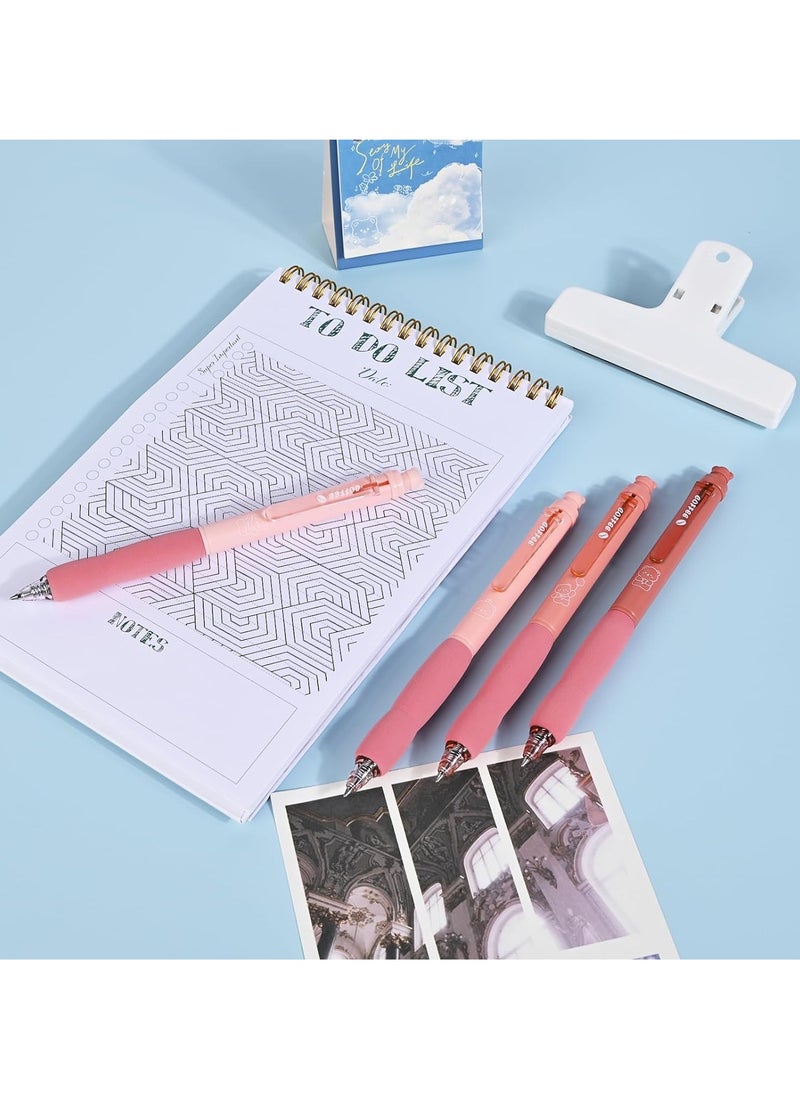 Generic Erasable Gel Pens Set, 0.5 mm Fine Point in Blue and Black Ink, Quick-Dry Smooth Writing for School, Office, Note Taking, and Journaling - 8 Pack in Pink and Green.  - Image 5