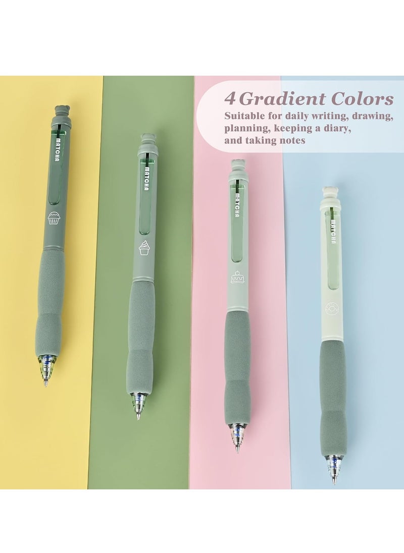 Generic - Erasable Gel Pens Set, 0.5 mm Fine Point in Blue and Black Ink, Quick-Dry Smooth Writing for School, Office, Note Taking, and Journaling - 8 Pack in Pink and Green. - Image 1