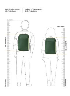 Mokobara MOKOBARA The Autopilot Backpack Fits 15.6 Inch Laptop, 35L Capacity Premium Durable Nylon and Vegan Leather Black Unisex Multipurpose Laptop Backpack | Ideal for Office, Travel, School (Green Energy)  - Image 5