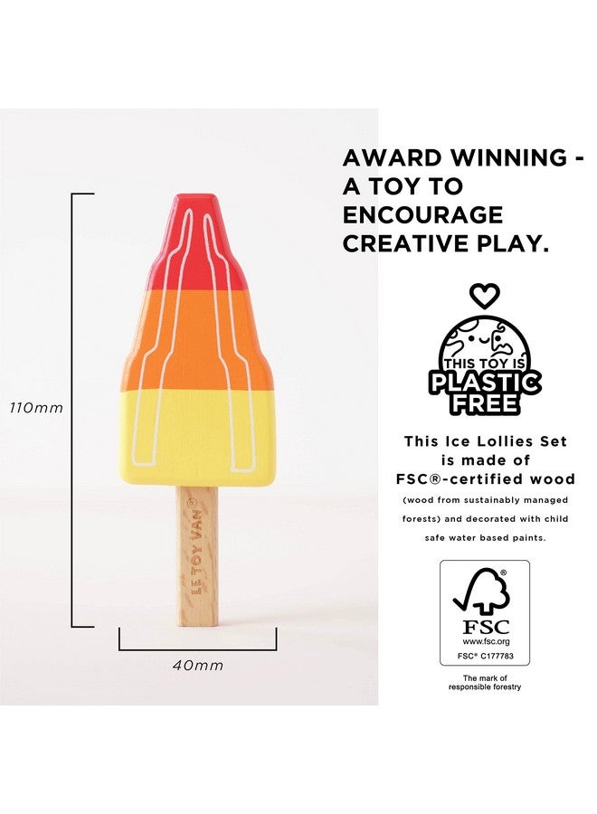 لي توي فان مجموعة مصاصات الثلج من Le Toy Van Honeybake Collection، ألعاب خشبية فاخرة للأطفال من عمر 3 سنوات فما فوق (TV284) - Image 4