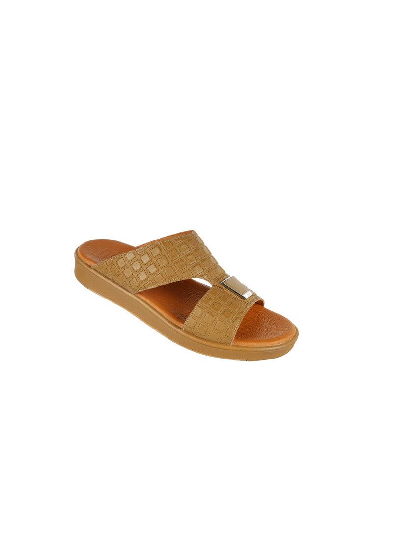 barjeel uno - Barjeel Uno Boys Elegant Arabic Sandals TAM 107B Beige - Image 1