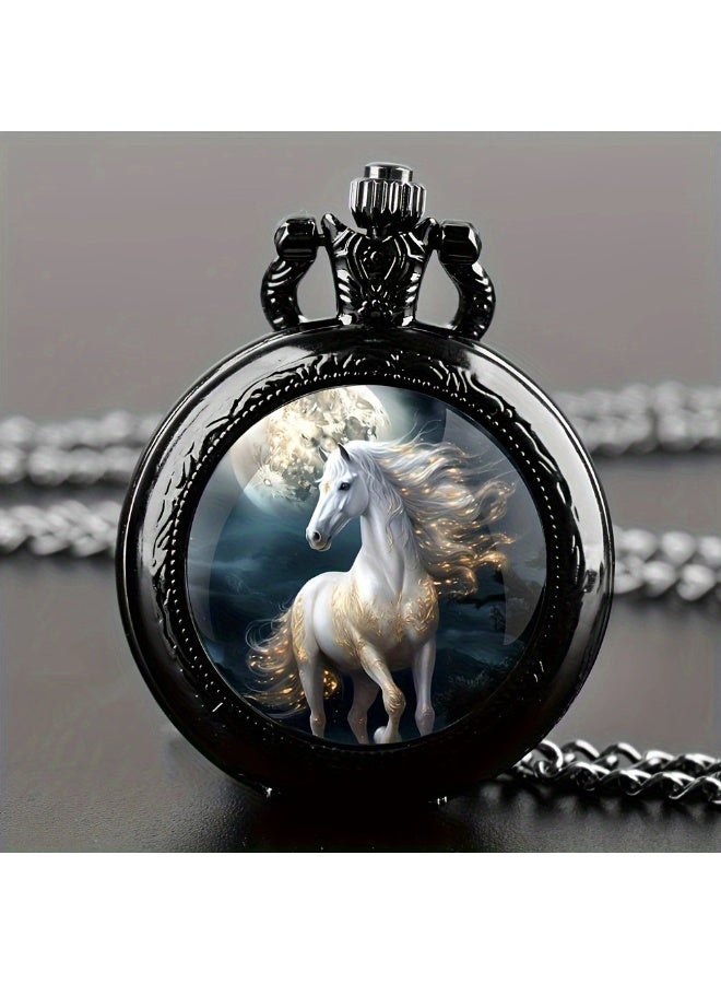 KUYING New Retro Flip Pendant Commemorative Watch 