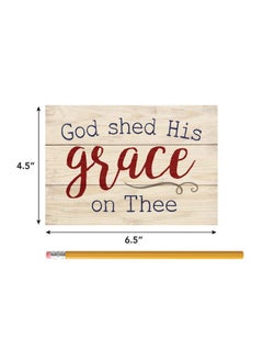 P. Graham Dunn P. Graham Dunn God Shed His Grace on Thee Natural 6.5 x 4.5 Solid Wood Mini Tabletop Sign  - Image 2