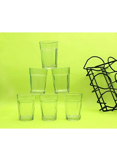 A Krazy Mug A Krazy Mug Transparent Cutting Chai Tea Glasses with Iron Stand Holder Set of 6 90ml  - Image 4