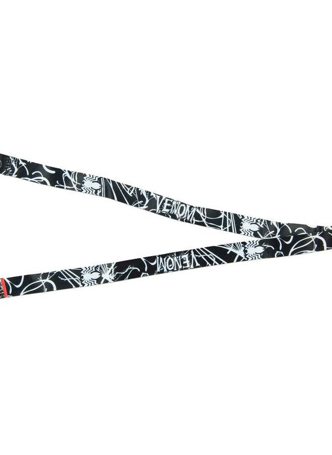Bioworld - Marvel Venom Lanyard Id Badge Holder With 2" Character Logo Rubber Charm And Collectible Sticker - Image 1