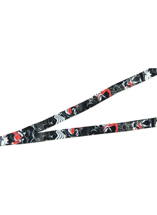 Bioworld - Marvel Venom Lanyard Id Badge Holder With 2" Character Logo Rubber Charm And Collectible Sticker - Image 1