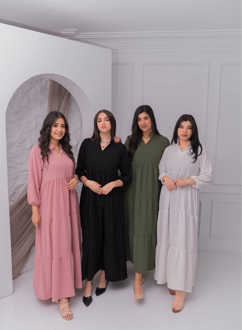 برايدس جلابية سادة بإطلالة أنيقة تناسب جميع الأوقاتA-389 - Image 3