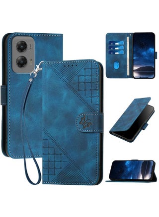 For Motorola Moto G Stylus 5G 2024 Grid Butterfly Embossed Pattern Leather Phone Case with Lanyard(Dark Blue) - pzsku/ZF59B6647BA00BD8EB6A6Z/45/_/1739874535/8947946c-159c-438e-aa5f-c9ee1eb2fb6d