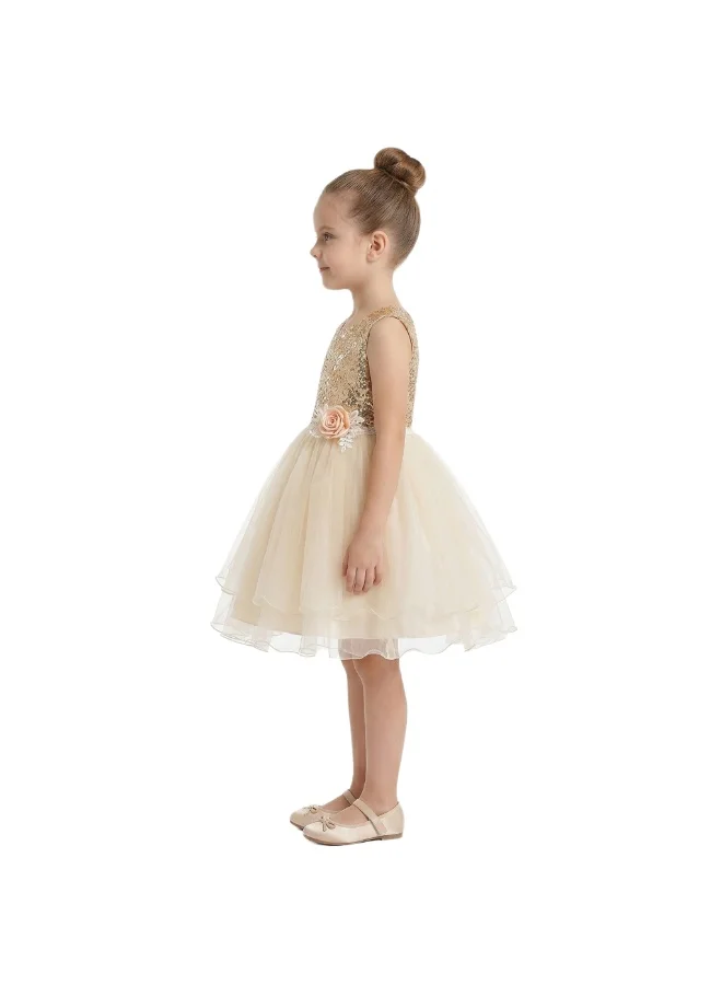 Bidani Sequin Bodice & Layered Tulle Tutu - Champagne