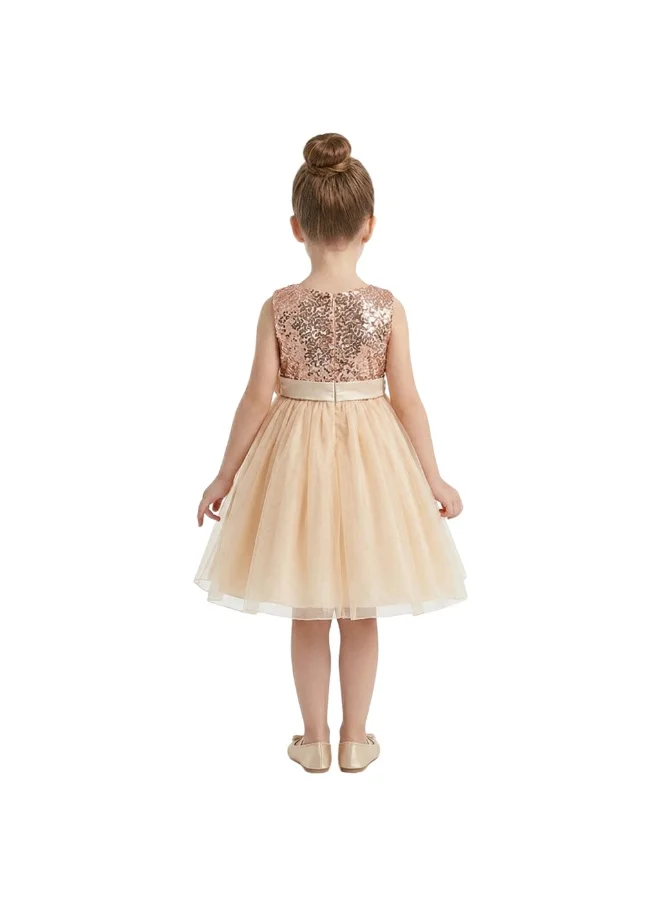Bidani  Sequin Bodice & Layered Tulle Tutu - Champagne for Women | Best Price UAE