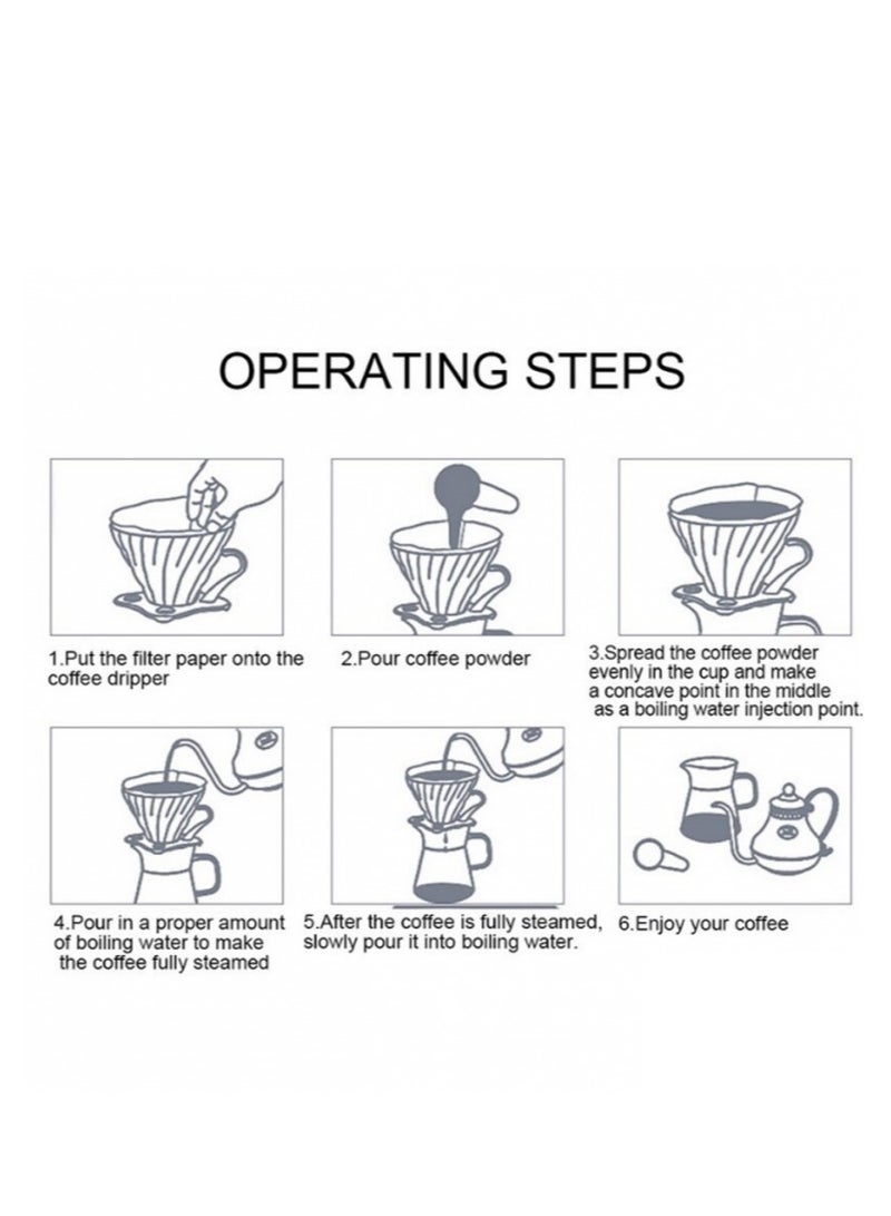 هاريو قمع ترشيح V60 سراميك ادوات القهوة / مناسب قهوة مقطرة - Image 2