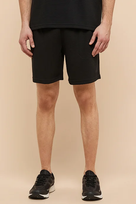 R&B Solid Shorts with Drawstring Waist