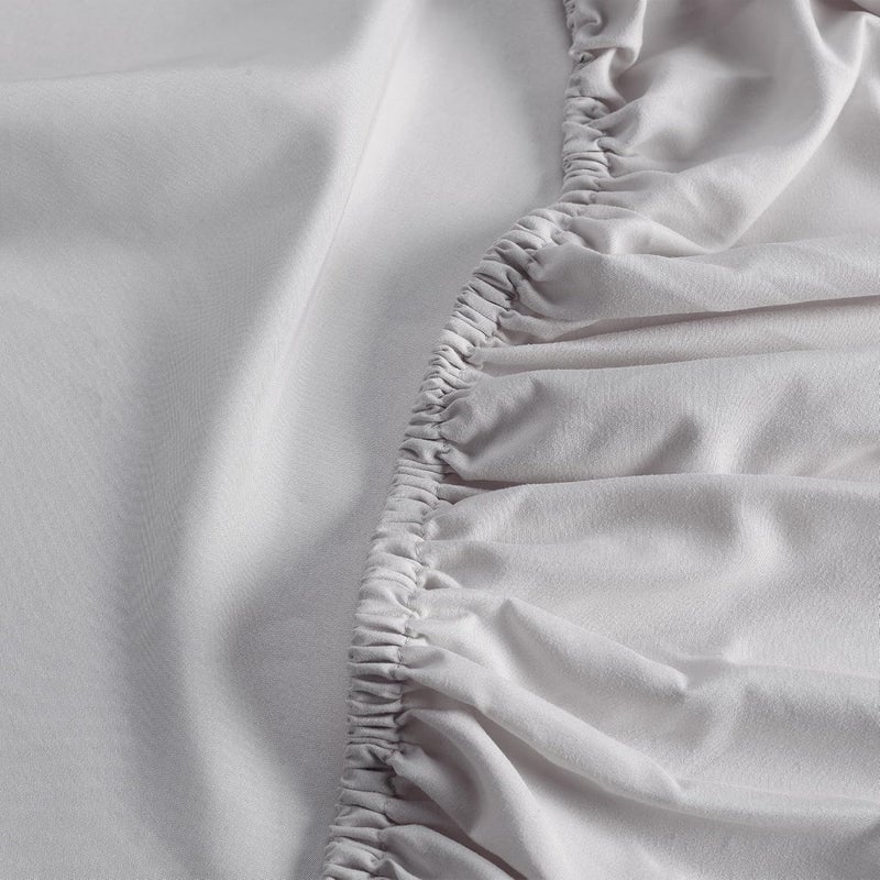 Serta Simply Clean Super Soft Hypoallergenic Stain Resistant Deep Pocket 3 Pieces Solid Bed Sheet Set, Twin XL, Silver Grey - Image 4