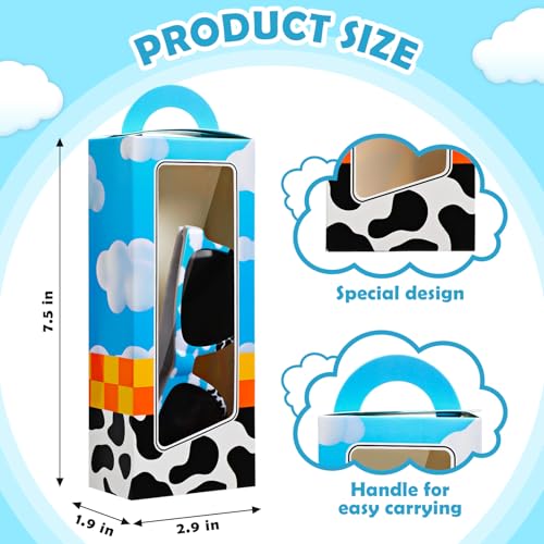 Relaxweex 12 Sets Cartoon Farm Party Favors Includes Cow Pattern Party Gift Boxes Blue Sky White Cloud Sunglasses DIY Christmas Birthday Supplies - Image 5