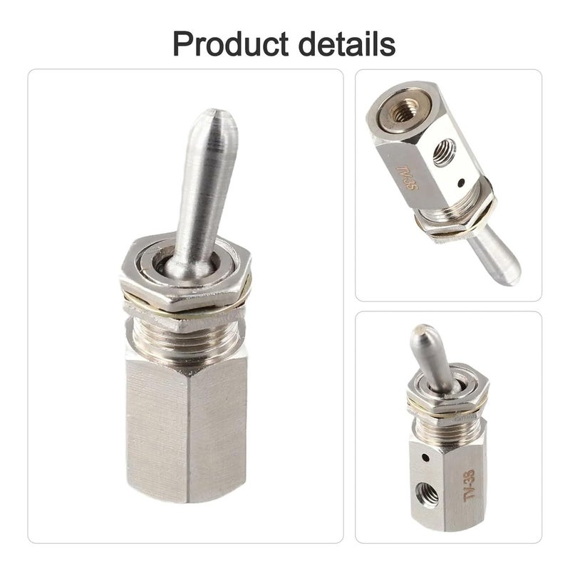 TV3S 2 موضع 3 اتجاه يدوي رافعة ميكانيكية هوائية صمام للتحكم في الهواء المضغوط - Image 4