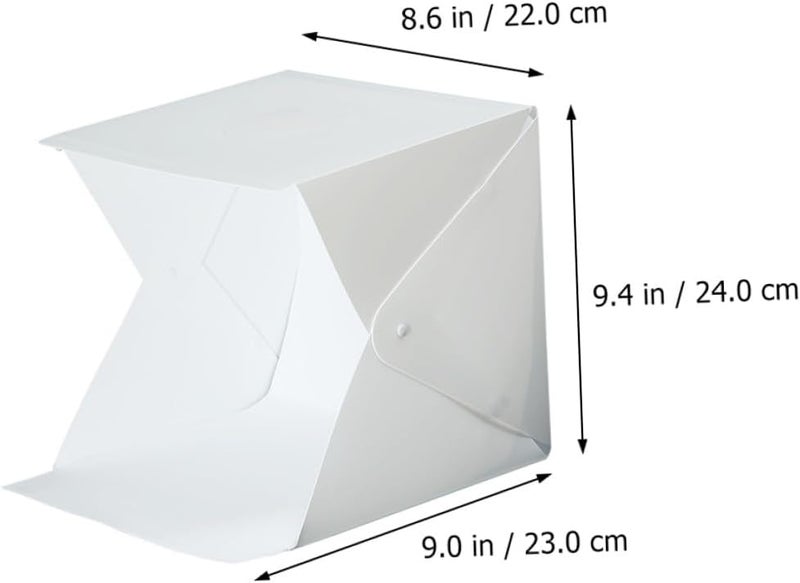 Portable Mini Folding Light Box 20cm LED Photography Softbox Tent with 2 Color Backdrops for Product and Jewelry Shooting - Image 2