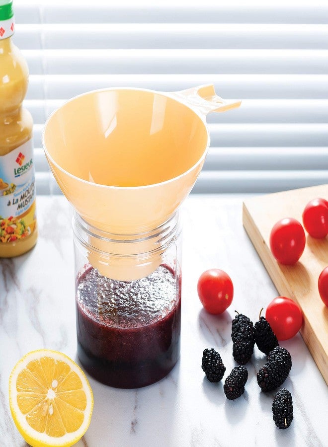 فور رن قمع تعليب واسع الفوهة من المزرعة إلى المائدة، بلاستيك، 4.75 بوصة، أبيض مائل للبيج - Image 2