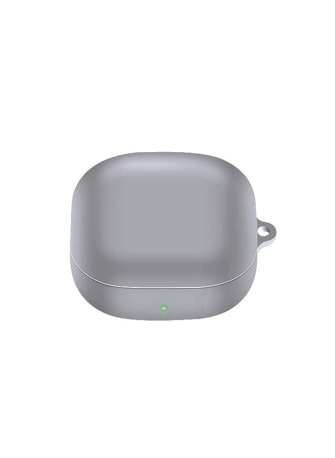 CATANES Samsung Galaxy Buds Live (2020) / Galaxy Buds 2 (2021) / Galaxy Buds Pro (2021) Protective Silicone Case Shockproof Ultra Slim Skin with Keychain Carabiner Grey - Image 2