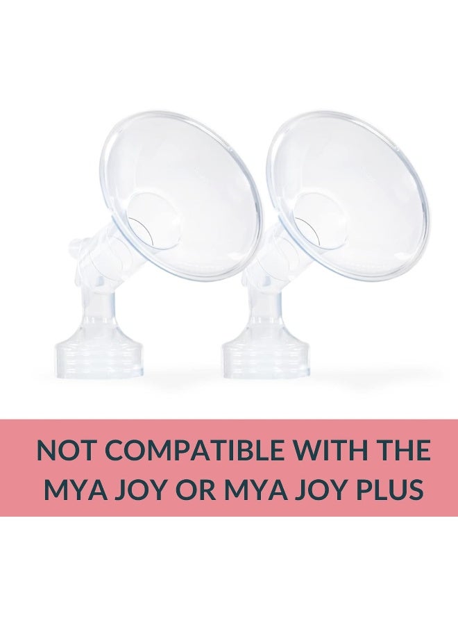Ameda MYA Breast Pump Replacement Flanges 28mm, Comfort Fit Angled Flange, 2 Count (1 Pair) - Image 2